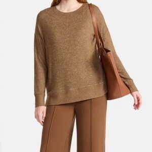 Time and Tru Tan Crewneck Sweater